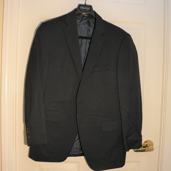 4 YOU Scandinavia Men's Notch Lapel Single Breasted Blazer Jacket Black Size XL - Picture 2 of 4
